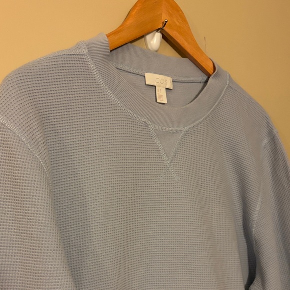 COS Light Blue Textured Sweatshirt (s35) - Picture 6 of 6